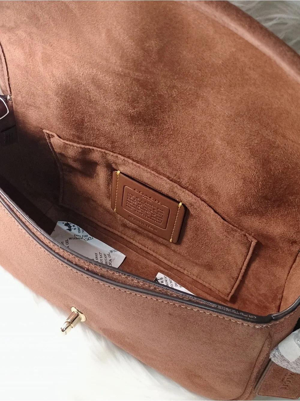 Coach Suede purse Hadley Shoulder Bag New